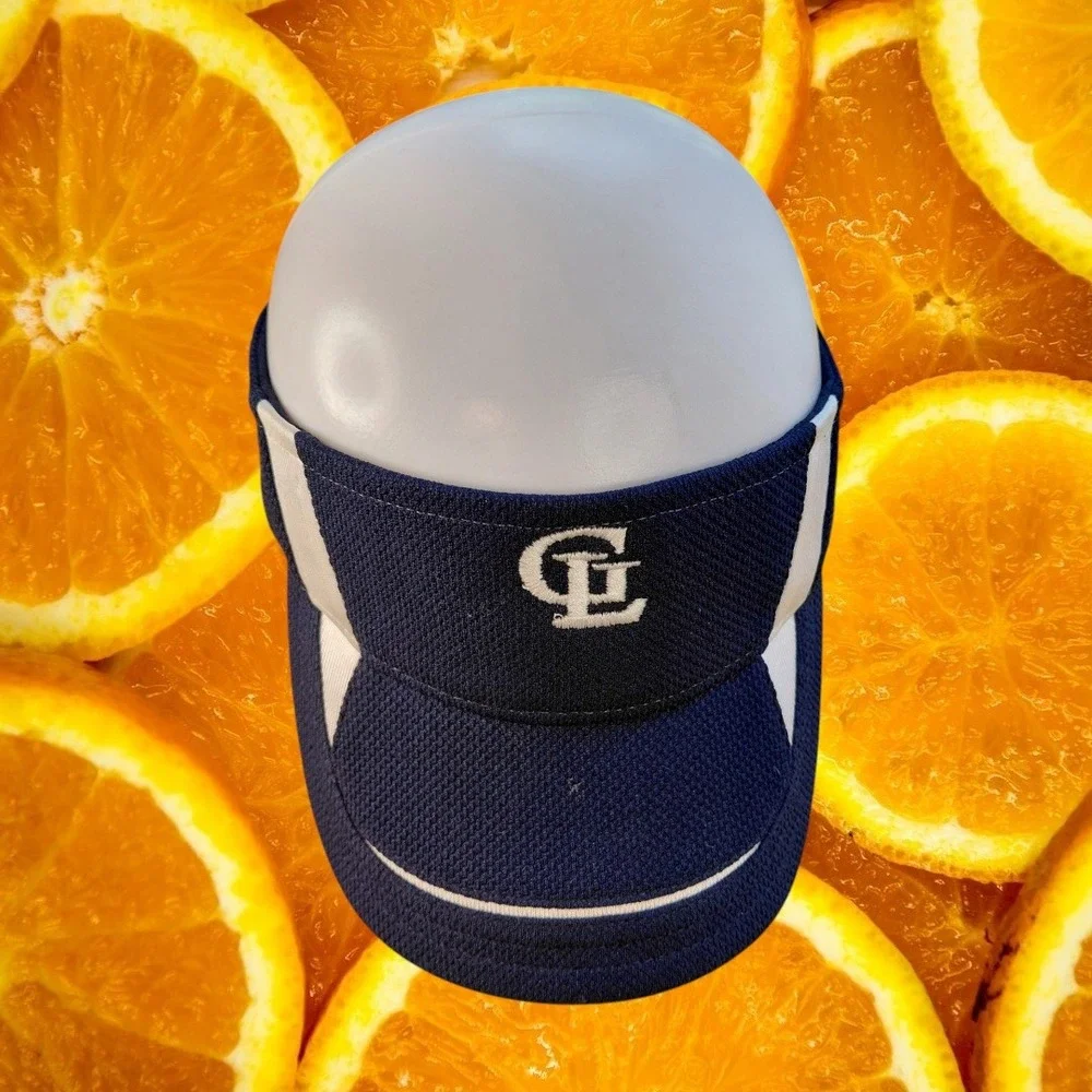 Augusta Sportswear Youth Navy Blue White CL Logo Mesh Athletic Visor Adjustable‎